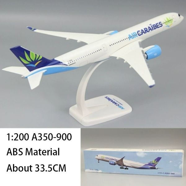 Modelo de avión a escala 1/200 A350-900 Air CARAIBES, avión de plástico ABS, modelo de avión de montaje, modelo de avión, juguete para colección 230725