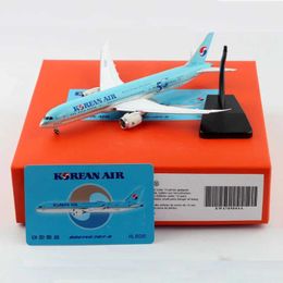 Aircraft Modle 1 400 Scale 50th Anniversary Korean Airways B787-9 Modèle de compagnie aérienne avec avion en alliage de base pour collectif Souveniture Show Gift Toy S2452204