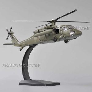 Aircraft Modle 1 72 Die Casting Aircraft Model Toy UH-60 Universal Helicopter Gunship Black Hawk Micro Copy Sound en Light S2452089
