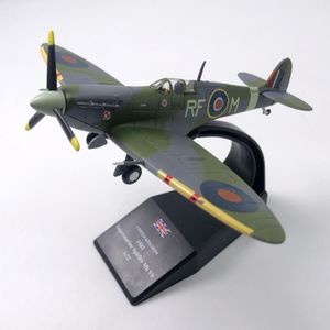 Modle de aeronave 1/72 a escala British Diecast Metal Avión Modelo de aviones para niños Toy Spitfire Fighter Aleación de avión Modelo 230803