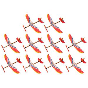 Aircraft Modle 10 Flight Models Free Flight Models Airplane Biplane Toys Childrens Outdoor Game Set Elastic Power Glider Bands S2452022 S2452022