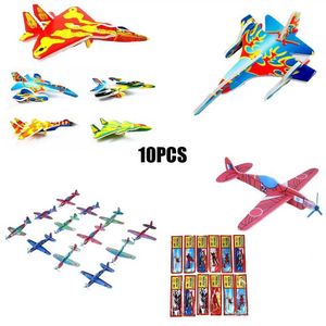 Vliegtuigen Modle 10 stukken kleur willekeurige rekwisieten DIY schuimcomponenten vliegtuig Fighter Model Flight Gifts Aircraft Toys Aircraft Toys S2452022
