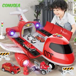 Modelo de avión 12/6 piezas modelo de coche juguetes grandes para niños modelo de juguete avión avión de pasajeros coches de juguete de inercia multifunción para niños regalo para niños 231025