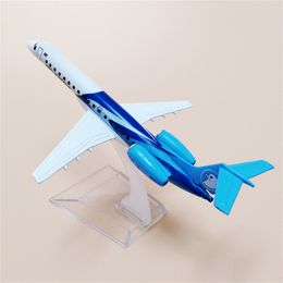 Avión modelo 16 cm aleación Metal aire AERO MONGOLIA ERJ ERJ145 JU1800 Airlines Diecast modelo avión con soporte regalos 230712