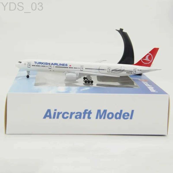 Modèle d'avion 19CM 777 B777 Turquie TURKISH Airlines Modèle d'avion Aviation Aviation en alliage de métal moulé sous pression Avion Jouets Cadeaux pour enfants YQ240401