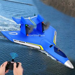 Vliegtuigen Modle 2023 Sea Land and Air Three in One RC Glider Fixed Wing Aircraft Epp Foam Waterd met intelligente balans 230818