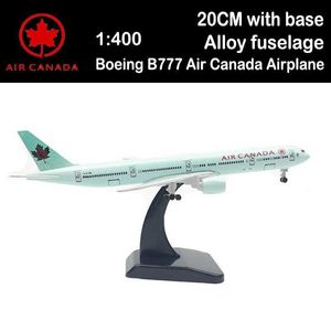 Vliegtuigmodle 20 cm 1 400 Boeing B777 Canadese vliegtuigbasis Landingsgestel Legering Vliegtuig Display Toy Aircraft Gift Childrens Series S2452204