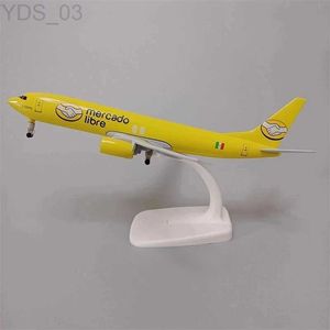 Vliegtuigmodel 20 cm gelegeerd metaal Air Mexican Mercado Libre Airlines Boeing 737 B737 Airways Diecast vliegtuigmodel Vliegtuigmodelvliegtuig met wielen YQ240401