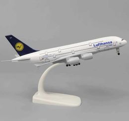 Aircraft Modle 20cm Lufthansa A380 Modèle Aircraft Micro Aircraft ALLIAL METAL A380 Airone Die Cast Aircraft and Wheels for Assembly S5452138