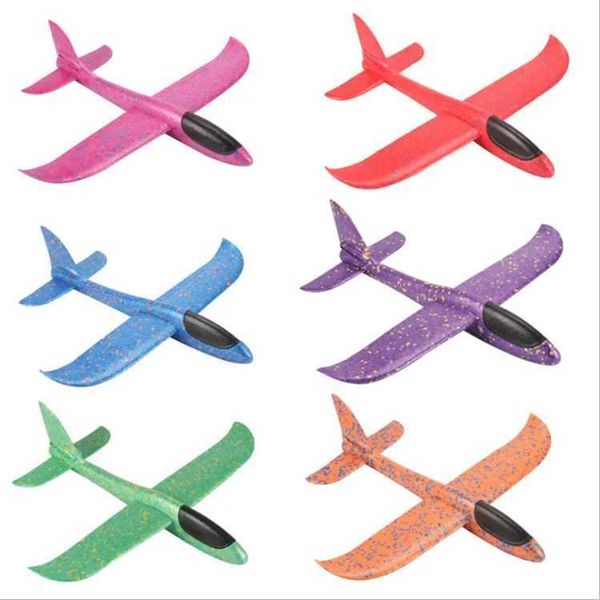 Aircraft modle 4 pièces / set 48 cm Glander volant à main 6 couleurs avion aéronefs modélisation enfant planeur volant des avions volants gratuits