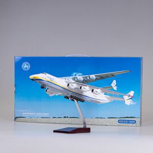 Flugzeugmodell, 42 cm, Maßstab 1:200, für Antonov AN 225 AN225 Mriya Transportflugzeug, Kunstharz-Kunststoff-Nachbildung, Spielzeugkollektion 230710