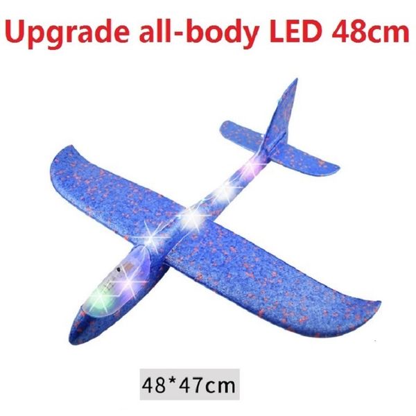 Modèle d'avion 48cm main lancer avion EPP mousse mouche planeur avions modèle avion en plein air jouets amusants pour enfants jeu de fête 48 CM avion 230818