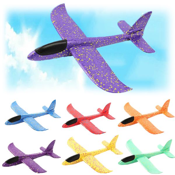 Modelo de avión 48 cm Gran juguete de espuma EVA Lanzamiento a mano Vuelo Planeador Avión Modelo DIY Lanzamiento Rotonda Regalos para niños 230825