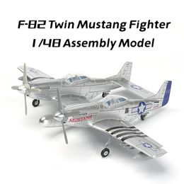 Modelo de avión 4D, llegadas 1/48 ww2, F-82 de EE. UU., modelo de ensamblaje de caza Twin Mustang, avión de P-82, juguetes militares de plástico 231017