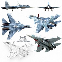 Aircraft Modle 4D SU-33 Shipborne Fighter Assembly Aircraft Model Block Puzzle Childrens Toy Gift Picture 1 165 Scale S24520