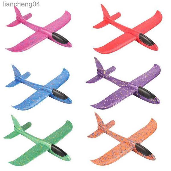 Modelo de avión 5-10 unids/lote Material de espuma Avión de lanzamiento manual Planeador de lanzamiento al aire libre Modelo de regalo para niños Juguete 48 Cm Juguetes divertidos de helicópteros para niños