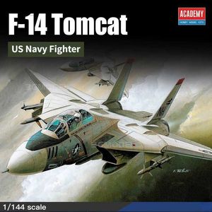 Aircraft Model Academy 12608 Modèle d'avion en plastique à l'échelle 1/144 F-14 Tomcat US Navy Fighter Maquettes pour modélisme militaire Hobby DIY YQ240401