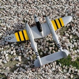 Modèle d'avion Air Force P38 RC avion 2 4GHz 2CH Drone de vol extérieur à aile fixe pour jouets pour enfants 230801