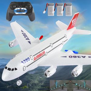 Aircraft Modle Airbus A380 RC Airplane Drone Toy Remote Control Plane 2.4G Fixed Wing Plane Outdoor Aircraft Model For Children Boy Aldult Gift 230503