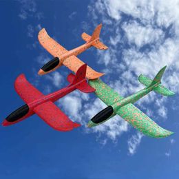 Aircraft modle Aircraft modle 33 cm mousse avion planeur à main jetant avion plug-in epp bubble avion extérieur lancement des enfants toys wx5.23