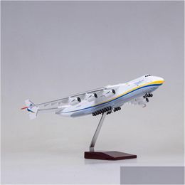 Modèle d'avion Modèle d'avion 42 cm 1/200 Antonov An-225 An225 Mriya Avion de transport Réplique en plastique Modèle Jouet Adt Fans Collec Dh4Tg
