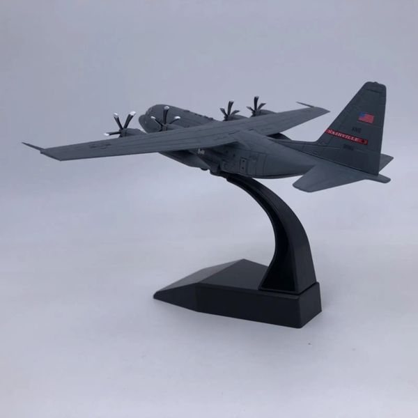 Modèle d'avion en alliage moulé sous pression, échelle 1 200, avion de transport C130 avec support, modèle d'avion pour table, cadeaux pour adultes, décoration, collection, cadeau 231206