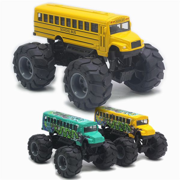 Model samolotu Alloy Monster School Bus Wycofać Model Boy Toys Car 230710