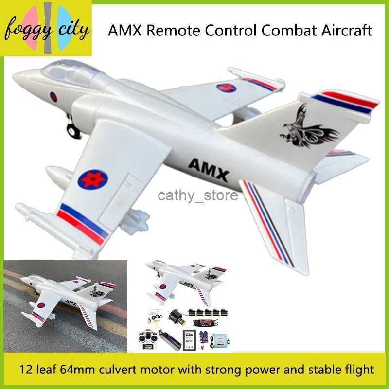 Flygplan Modle AMX Stora 12 blad 64mm Culvert Motor Epo Jet Aircraft Model Fixed Wing Electric Remote Control Combat Aircraft Boy's Giftl231114