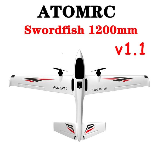 Avión modelo ATOMRC Swordfish V1 1 1200mm ala fija Wingspan FPV avión KIT PNP al aire libre Hobby juguetes para niños RC modelo 230705