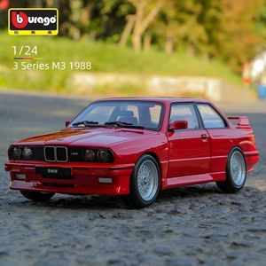 Aircraft Modle Bburago 1 24 M3 E30 1988 3 Series Supercar Alloy Car Static Diecasts Vehicles Model Miniature Scale Collectible Toy r231109