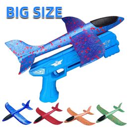 Vliegtuigen Modle Big Size Foam Plane Launcher Vliegtuig Katapult Zweefvliegtuig Speelgoed voor kinderen Kinderen Outdoor Game Schieten Vlieg Verjaardagscadeaus 230830