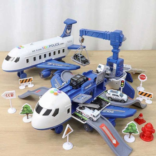 Aircraft modle Childrens Modified Airplane Toy Set Plugin Plugin Airplane Car Mode