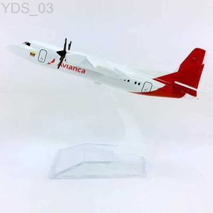 Vliegtuigmodel Diecast 1 400 Schaal Columbia Airlines FK50 Legering Simulatie Vliegtuigmodel Souvenir Ornamenten Collectie Geschenkdisplay YQ240401