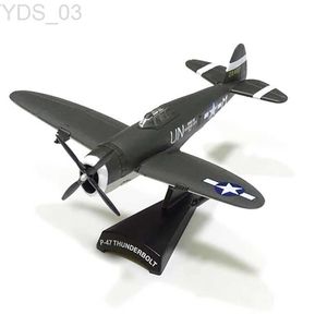 Vliegtuigen Modle Diecast Legering 1/100 Schaal Klassieke US Thunderbolt P47 vliegtuigen gevechtsvliegtuig modellen voor collecties YQ240401