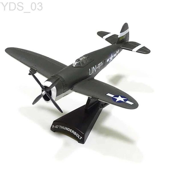 Modèle d'avion en alliage moulé sous pression, échelle 1/100, classique US Thunderbolt P47, modèles d'avion de chasse pour collections YQ240401