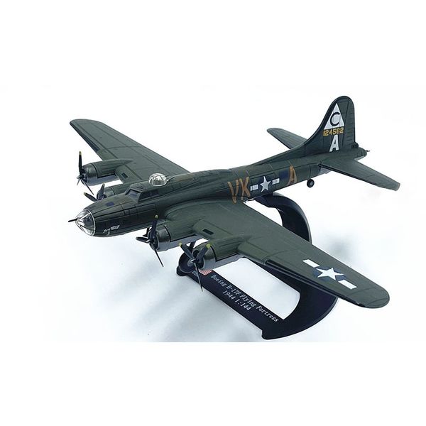 Modèle d'avion en alliage métallique moulé sous pression, échelle 1/144, avion bombardier classique de la Seconde Guerre mondiale, avion B17, modèle B-17, jouet pour collection 230426