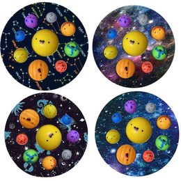 Vliegtuigen Modle acht planeten Dimple Push Bubble Fidget Toys voor zuigelingen met sensorisch autisme heeft zacht stress -reliëfspeelgoed nodig voor kinderen S2452022