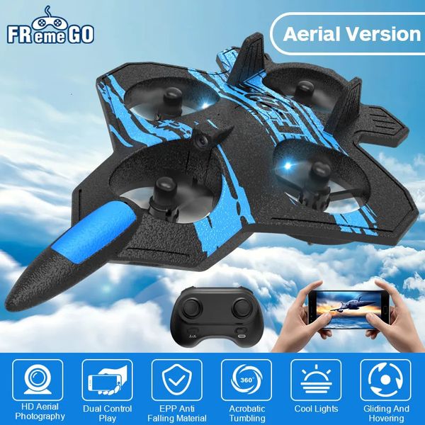 Modèle d'avion F22 RC avec caméra 4K 360, télécommande de cascade, chasseur EPP mousse HD, jouets pour enfants, 231017