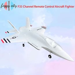 Modèle d'avion F35 Lightning Ii, canal 64mm, modèle Epo, cadeau pour enfants, chasseur télécommandé électrique, super grande aile fixe 231021