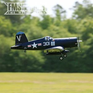 Aircraft Modle FMS 800mm Mini Warbird F4U Pirate V2 Blue PNP RTF Radio Control RC Aircraft Model Avion Small Aircraft S2452022