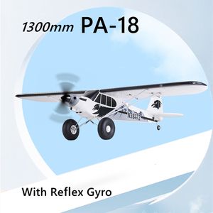 Vliegtuigen Modle FMS RC Vliegtuig 1300MM PA 18 PNP en RTF PA18 J3 Piper Super Cub 5CH Met Gyro Auto Balance Trainer Beginner Model 230731