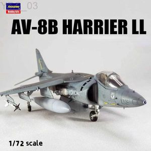 Vliegtuigen Modle Hasega 00449 Plastic Vliegtuig Model 1/72 AV-8B Harrier II US MC Aanvaller Vechter Modelbouwsets voor Modellering Hobby DIY YQ240401