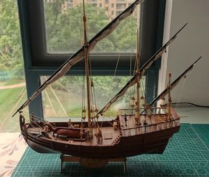 Vliegtuigmodel Italiaanse klassieke houten zeilboot schaal 150 Columbus expeditievloot Nina 1792 schip houten modelbouwpakketten 231026