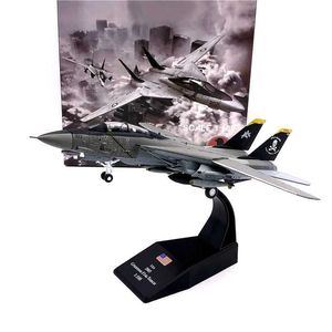 Aircraft Modle Jason Tutu 1/100 U.S.F-14 Fighter Tomcat Jolly Roger Squadron VF103 Boeing Military Missile Bomber Diecast Metal Model F14 Y240522