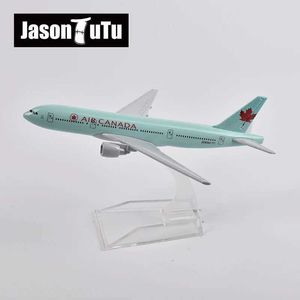 Aircraft Modle Jason Tutu 16cm Canadian Airlines Boeing 777 Aircraft Model Aircraft Die Metal Metal 1/400 Aircraft Model Gift Series S2452089
