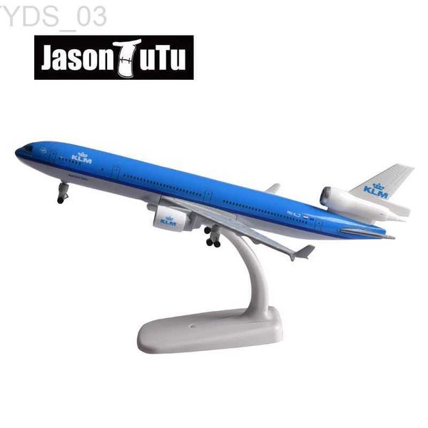 Modèle d'avion JASON TUTU 18CM-20CM KLM MD11, modèle d'avion en métal moulé sous pression KLM Royal Dutch, modèle d'avion, livraison directe YQ240401