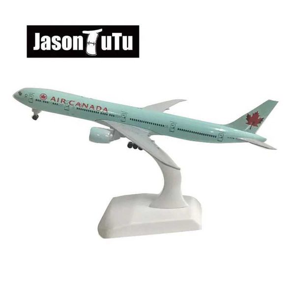 Aircraft modle Jason Tutu 20CM Canadá Boeing 777 Avión Modelo de avión Modelo de avión Metal 1/300 Planes de escala Fábrica Allanal Y240522