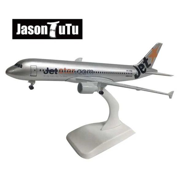 Aircraft modle Jason Tutu 20cm Jetstar Airbus A320 Modelo de avión modelo de avión aeronave Metal 1/300 Planes de escala Fábrica Mayorista Y240522