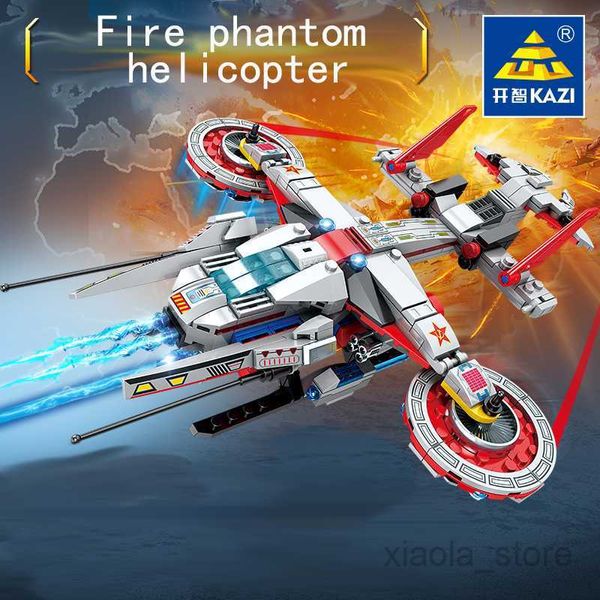 Aviones Modle Kazi KY81051 415 + PCS Fire Mirage Helicóptero Soldados armados Instalar Iluminación Bloques de construcción Modelo Ladrillos Juguetes para niños RegalosHKD230701