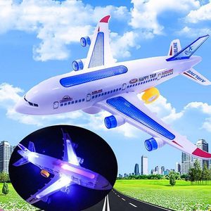 Vliegtuigmodel Groot vliegtuigmodel Elektrisch educatief speelgoed LED-vliegtuig voor kinderen met lichten Geluid Muziek Cadeau voor een verjaardag of feest 230613